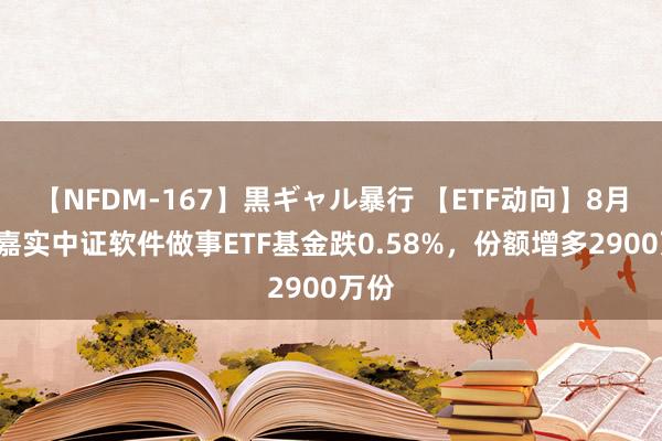 【NFDM-167】黒ギャル暴行 【ETF动向】8月7日嘉实中证软件做事ETF基金跌0.58%，份额增多2900万份