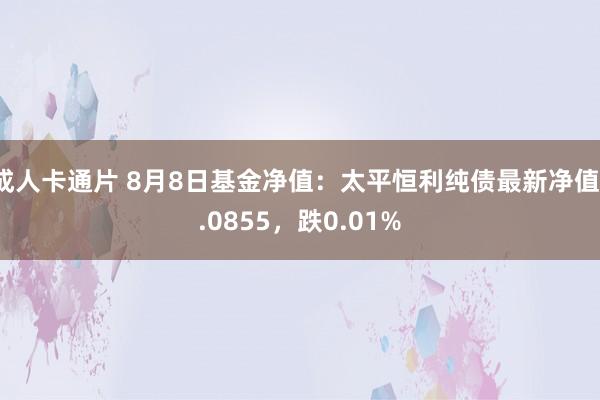 成人卡通片 8月8日基金净值：太平恒利纯债最新净值1.0855，跌0.01%