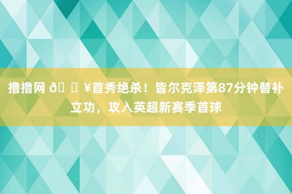 撸撸网 ?首秀绝杀！皆尔克泽第87分钟替补立功，攻入英超新赛季首球