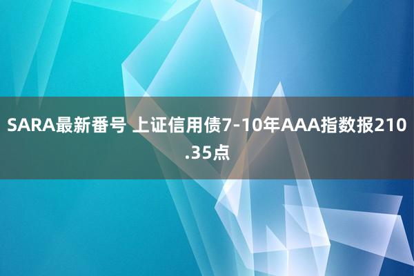 SARA最新番号 上证信用债7-10年AAA指数报210.35点