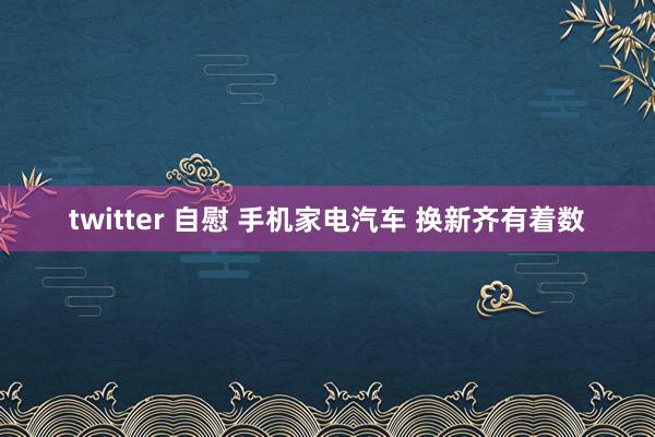 twitter 自慰 手机家电汽车 换新齐有着数