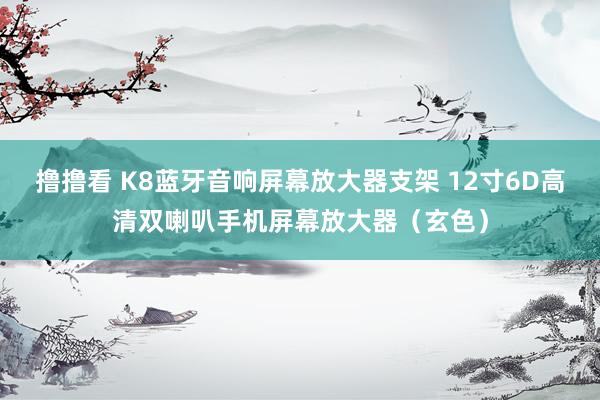 撸撸看 K8蓝牙音响屏幕放大器支架 12寸6D高清双喇叭手机屏幕放大器（玄色）