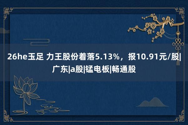 26he玉足 力王股份着落5.13%，报10.91元/股|广东|a股|锰电板|畅通股